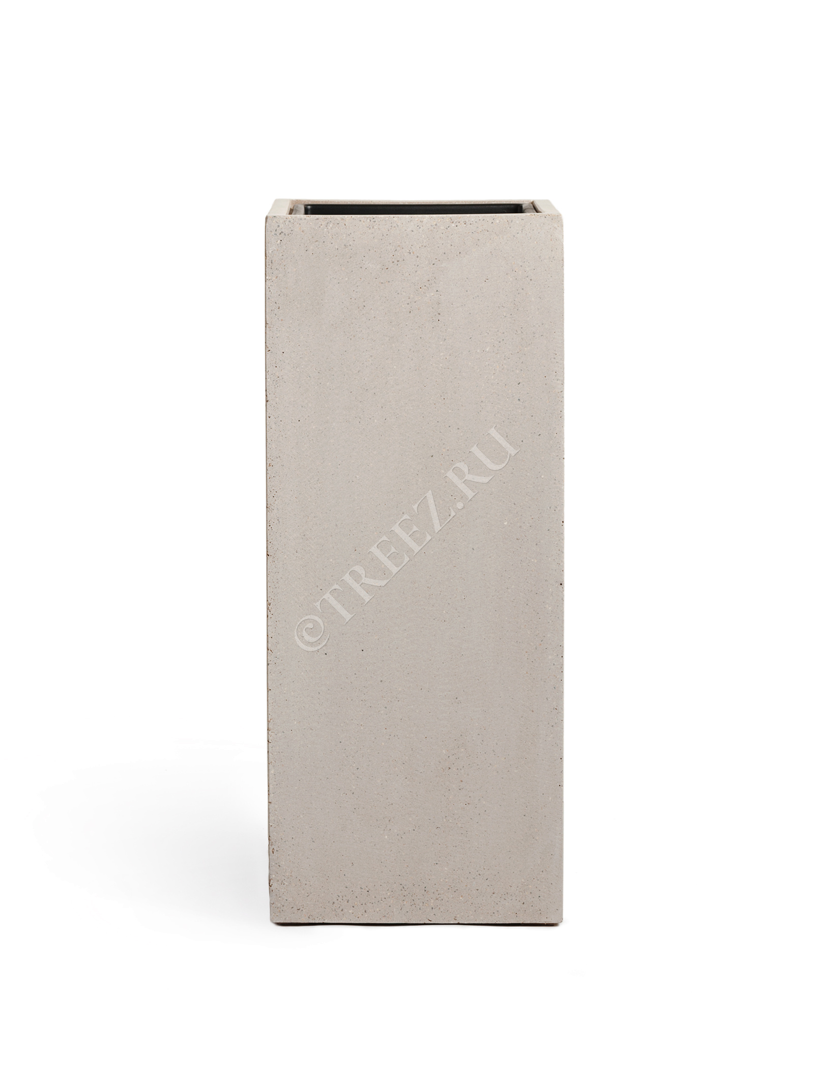 41.3317-02-010-BE-75 Кашпо  Effectory - серия Beton - Высокий куб - Белый песок Цветочная коллекция  - Вид №4