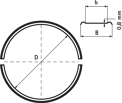 4337075 Крепление для труб  Вкладыши для хомутов BIS 434 WALRAVEN  - Вид №1