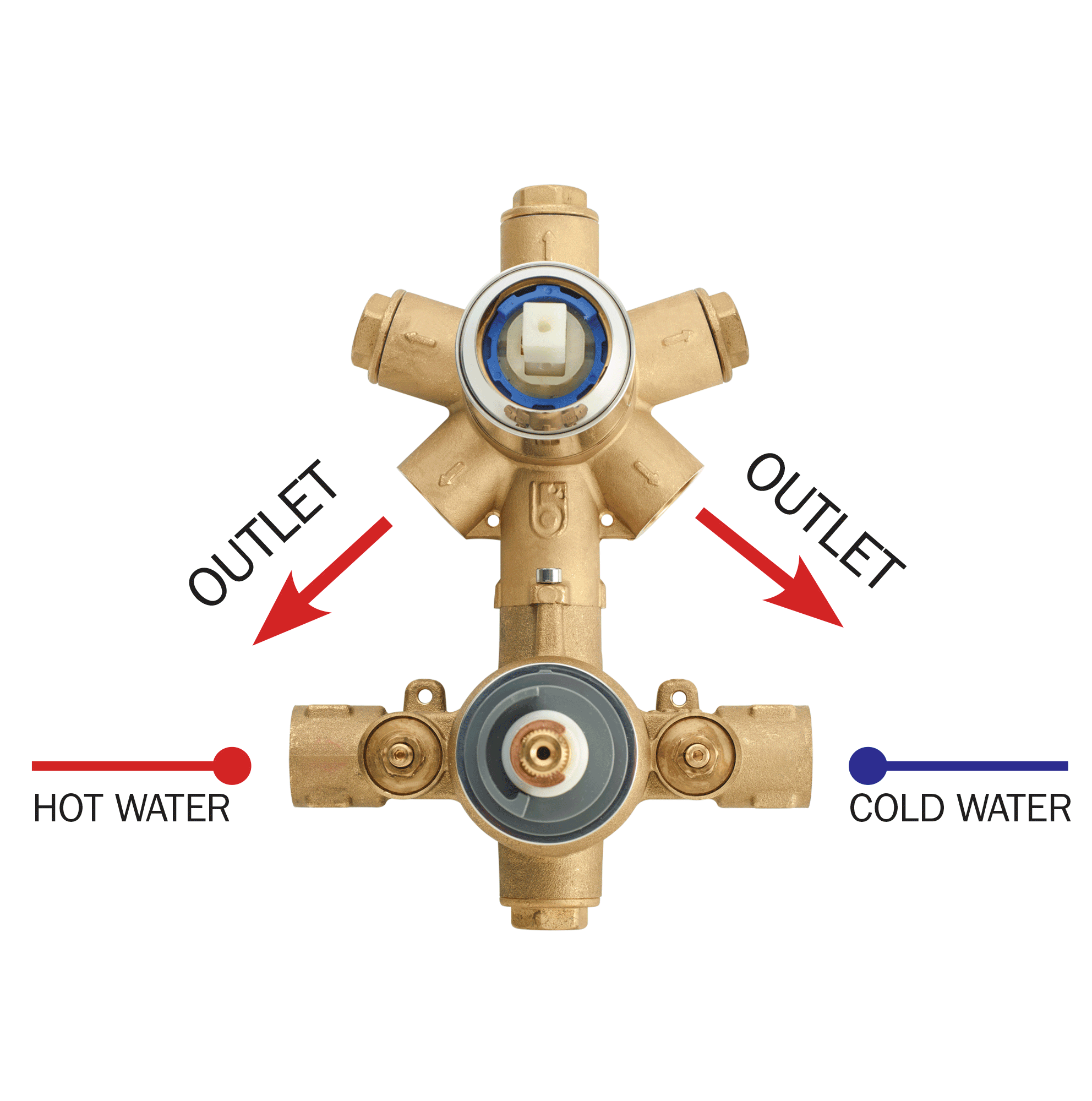 Z00002_073-045 + Z00101 - Thermostatic Black & White Collection Oki - 2 Outlets BOSSINI  - Вид №1