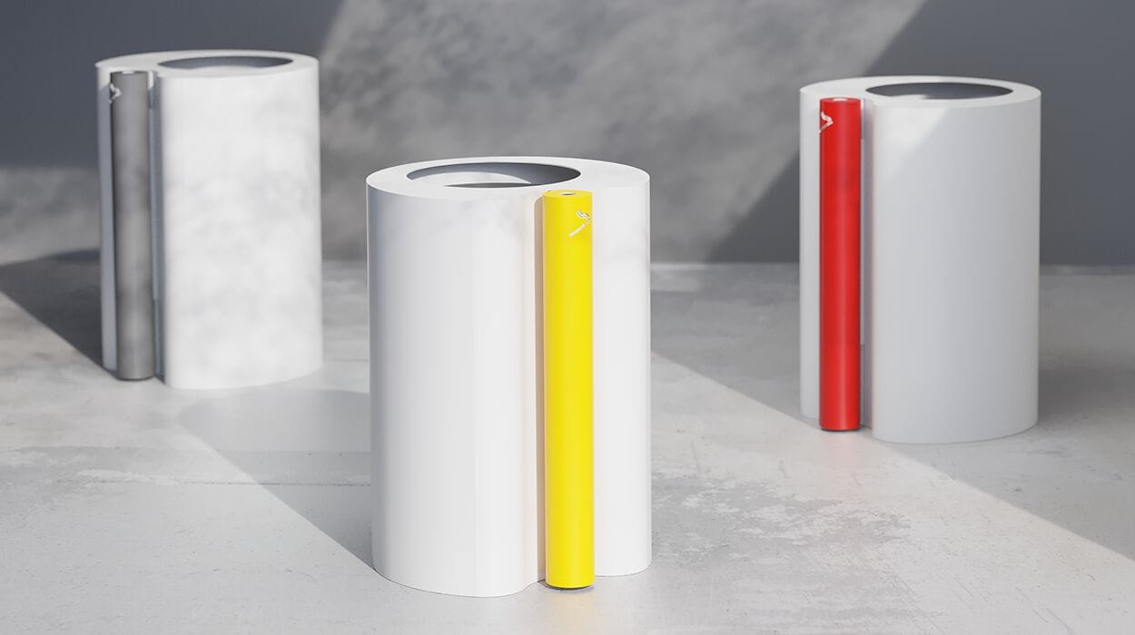 Корзина для мусора из оцинкованной стали с пепельницей DIMCAR ALVARIAN ARCH-00060601 - Вид №1