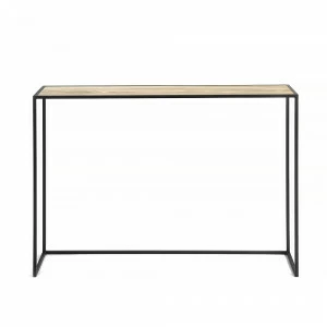 Консоль деревянная светлая с металлическими ножками Wilson 2 INTELLIGENT DESIGN  261025 Бежевый;черный