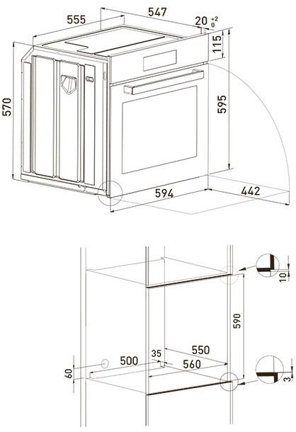 Grundig Многофункциональная электрическая духовка класса а  7750483803  - Вид №1