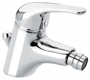 9004BC Смеситель Ambra с донным клапаном для биде, цвет белый-хром