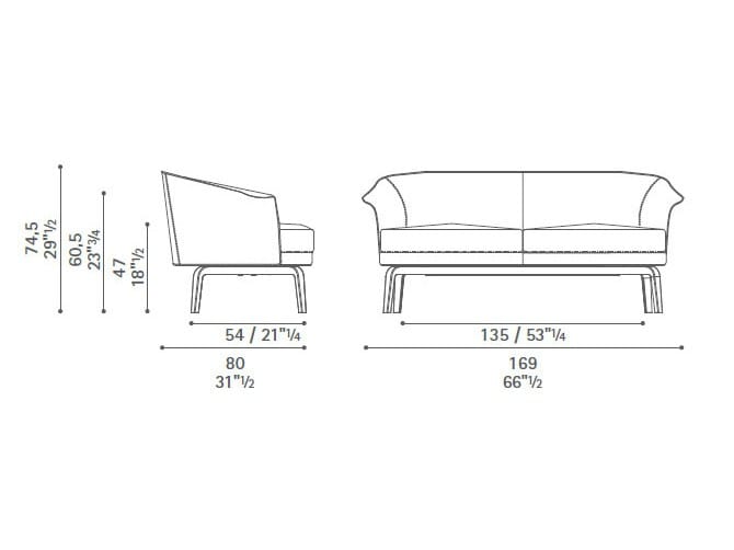 2-местный диван Poltrona Frau коллекция-диваны и кресла ARCH-00131385 - Вид №4