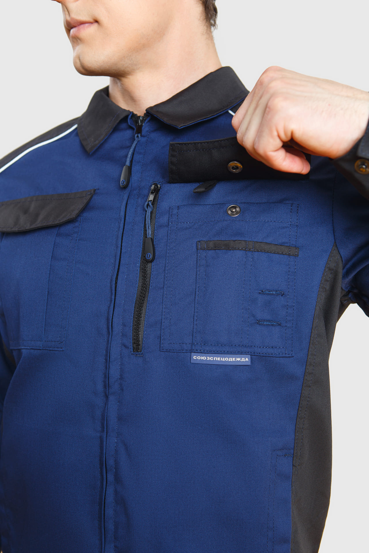 64617 Костюм  NEW 2 темно-синий с черным STATUS  Летняя спецодежда  размер 44-46/170-176  - Вид №14