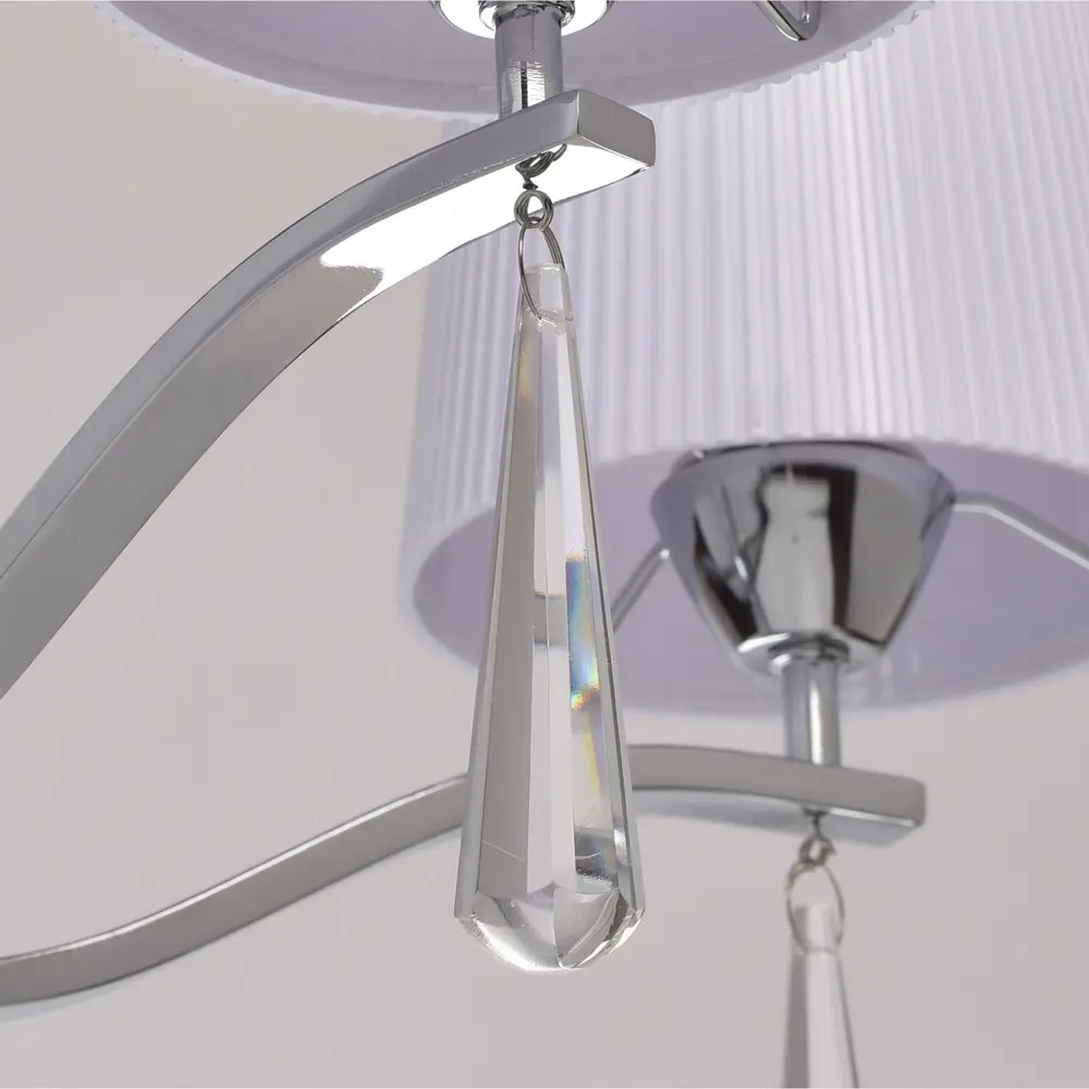 Люстра подвесная "Прато" 5 ламп 10 м2 цвет хром/сиреневый MW-Light STLM-2086309 - Вид №11