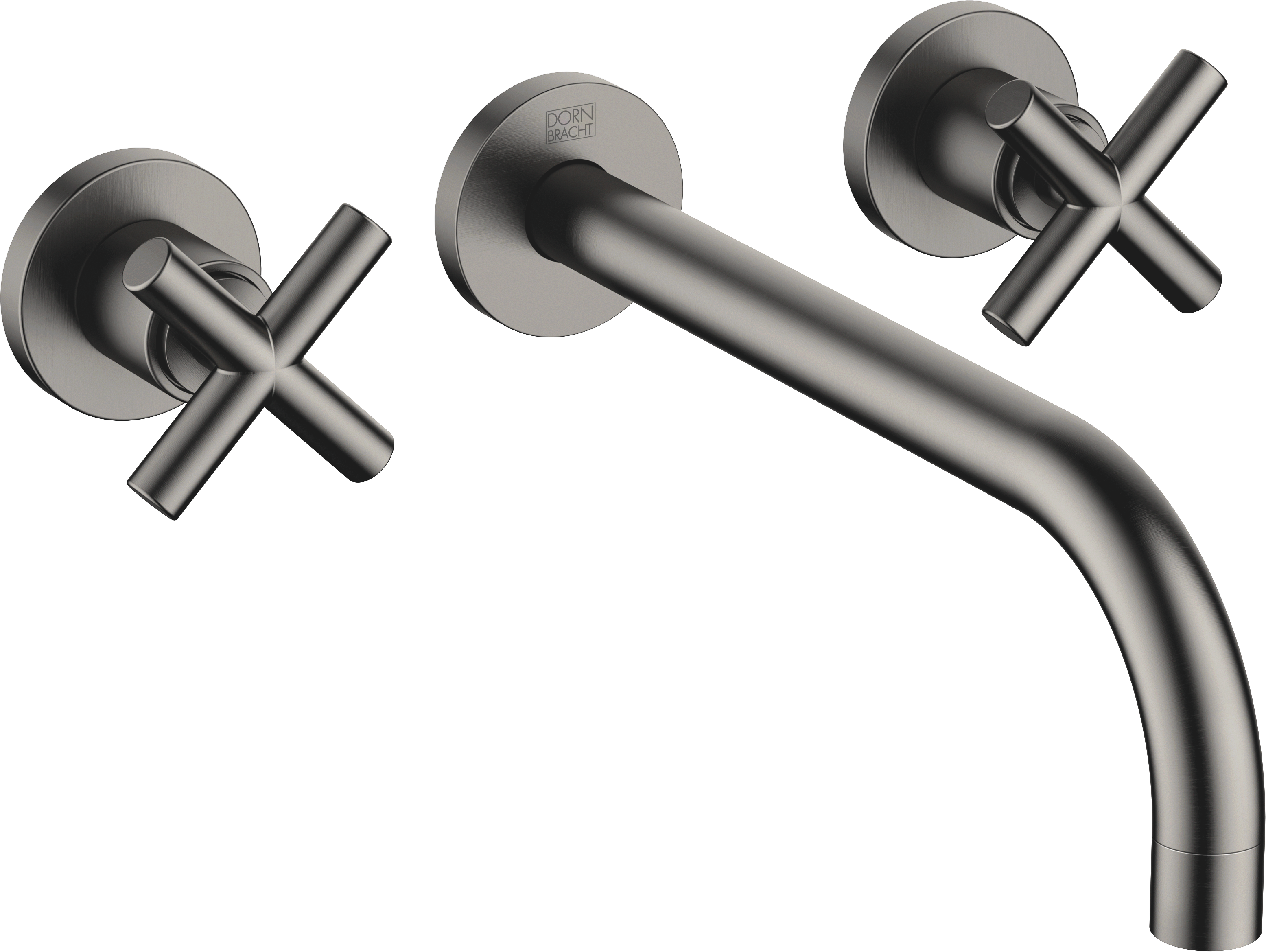 ТАРА Смеситель для раковины настенный без донного клапана - матовая темная платина 36717892-99