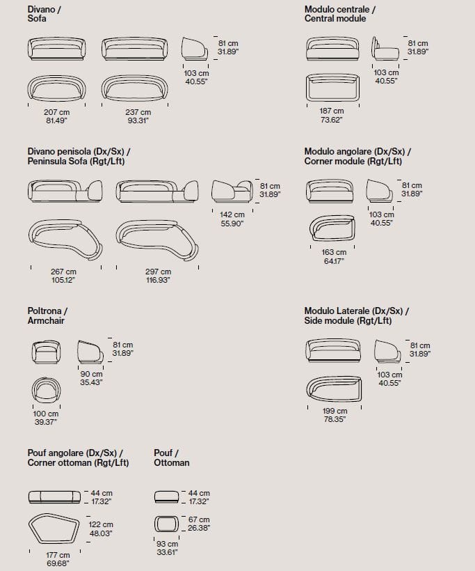 Модульный тканевый диван Pianca Пион ARCH-00110502 - Вид №3