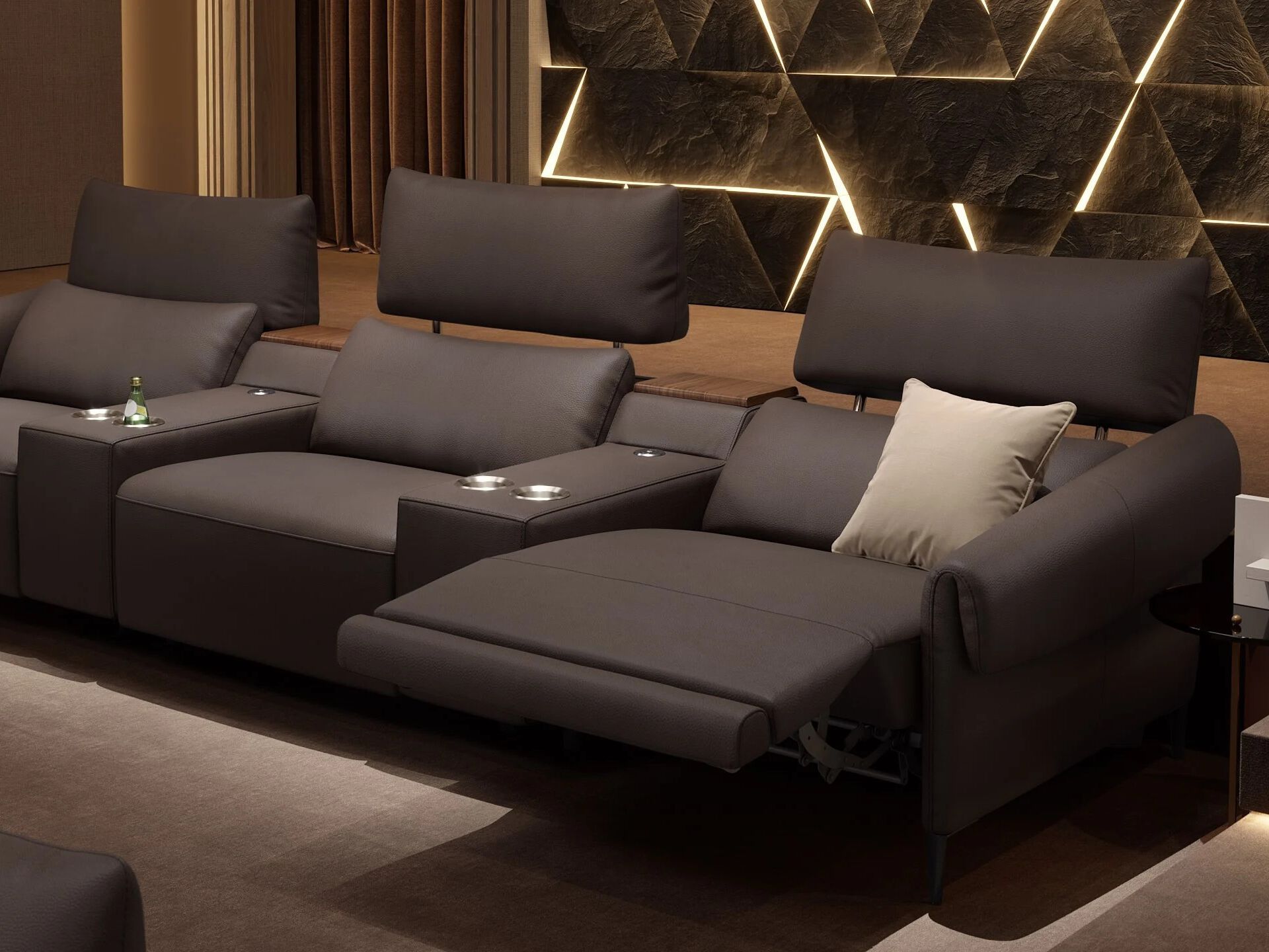 3-местный кожаный диван Sofanella Bienno Kino ARCH-00090641 - Вид №2