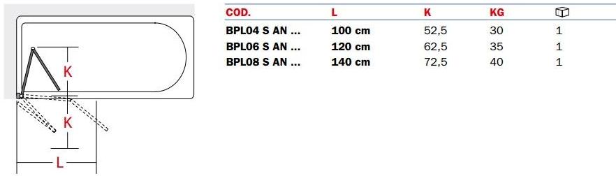 INDA® Стеклянная перегородка для ванны Sim sun-id-1490102 - Вид №1