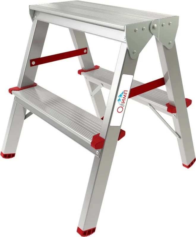 Стремянка алюминиевая двухсторонняя, 2 ступени Верстакофф 1120202A