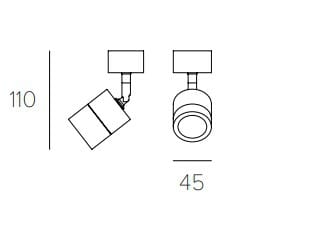 Регулируемый потолочный алюминиевый светодиодный прожектор Letroh поверхность ARCH-00014733 - Вид №2