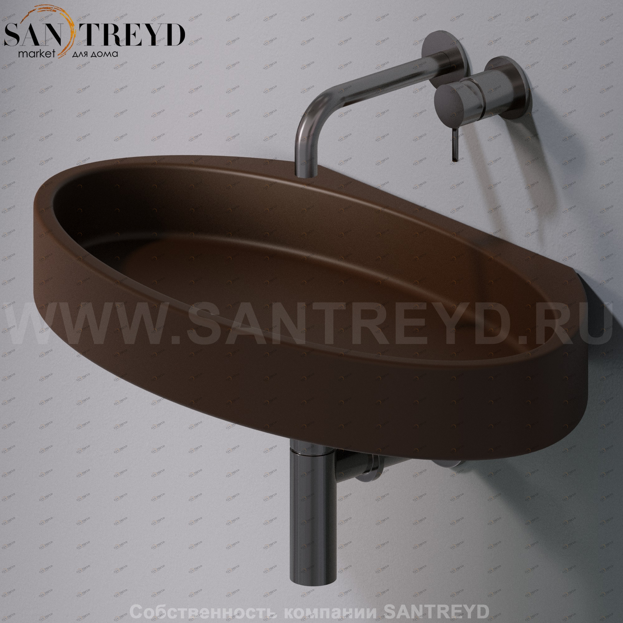 L015T1RPV4.107 Подвесная раковина настенная овальная A. e T. Italia P35 AeT ITALIA