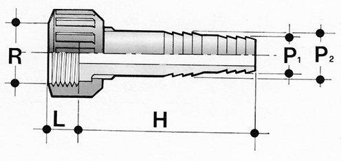 SANIT 73409131200180 Шланг, PVC-U, с накидной гайкой  - Вид №1