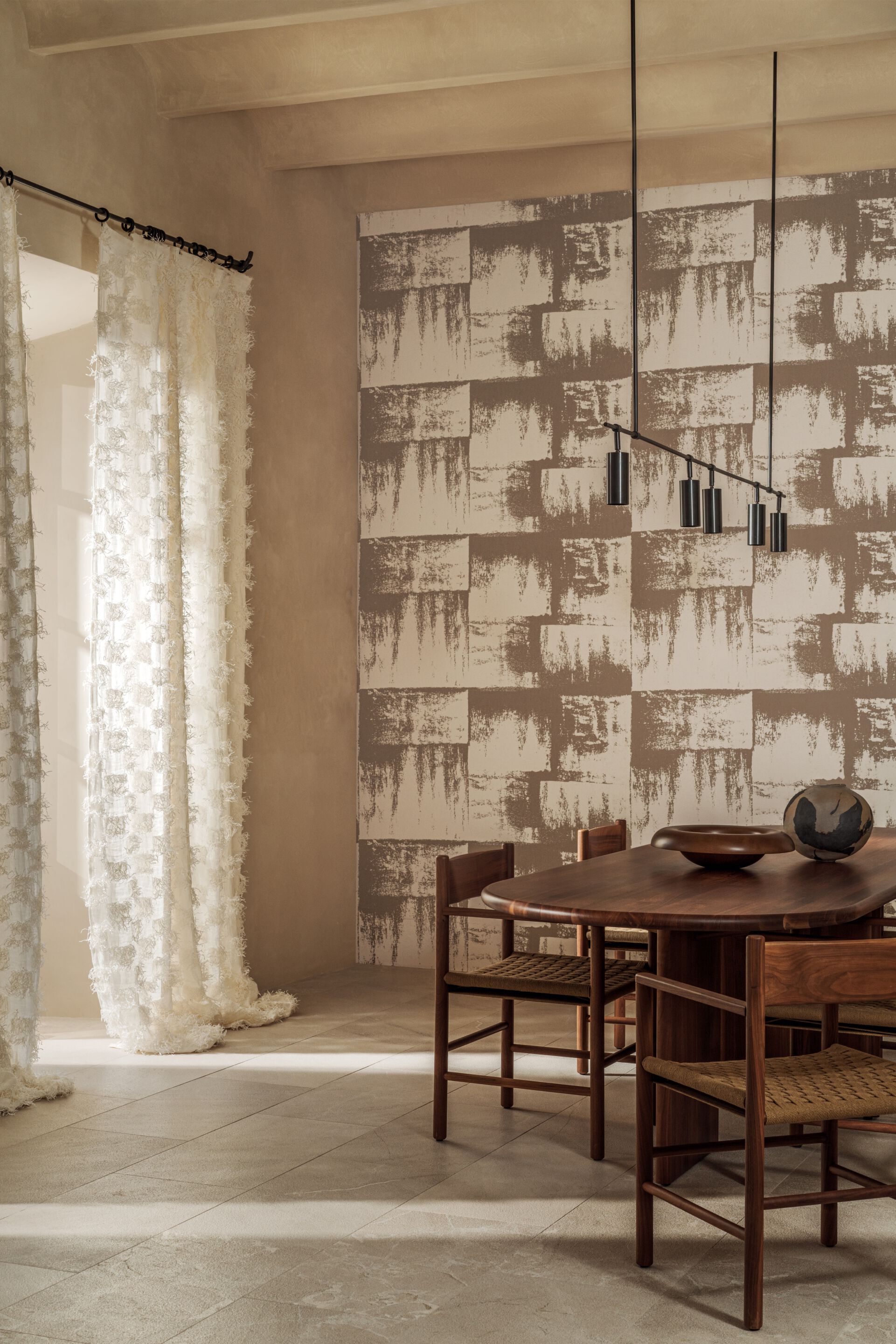 Льняная огнестойкая настенная ткань Élitis Lin Plâtré ARCH-00101421 - Вид №4