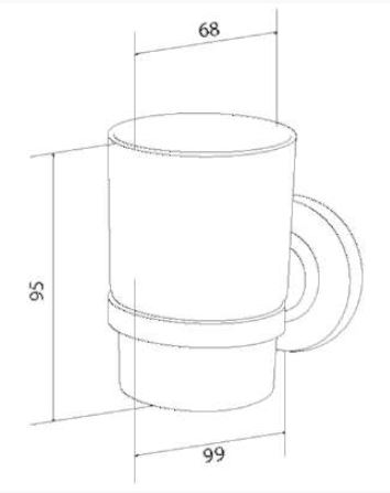 A6534300 Стеклянный стакан с настенным держателем хром шт AM.PM Bourgeois - Вид №1