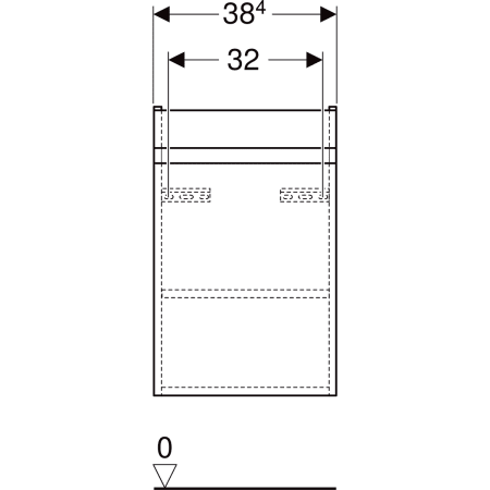 501.902.00.1 Шкафчик для раковины Geberit Renova Plan, с одной дверью Geberit  - Вид №15