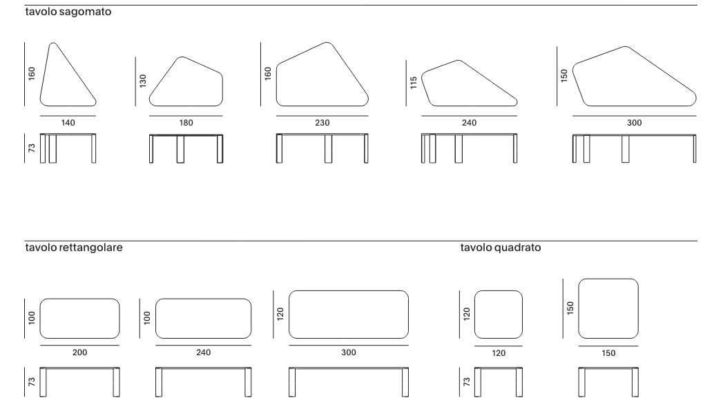 Асимметричный стол MDF Italia BONNET ARCH-00144516 - Вид №9