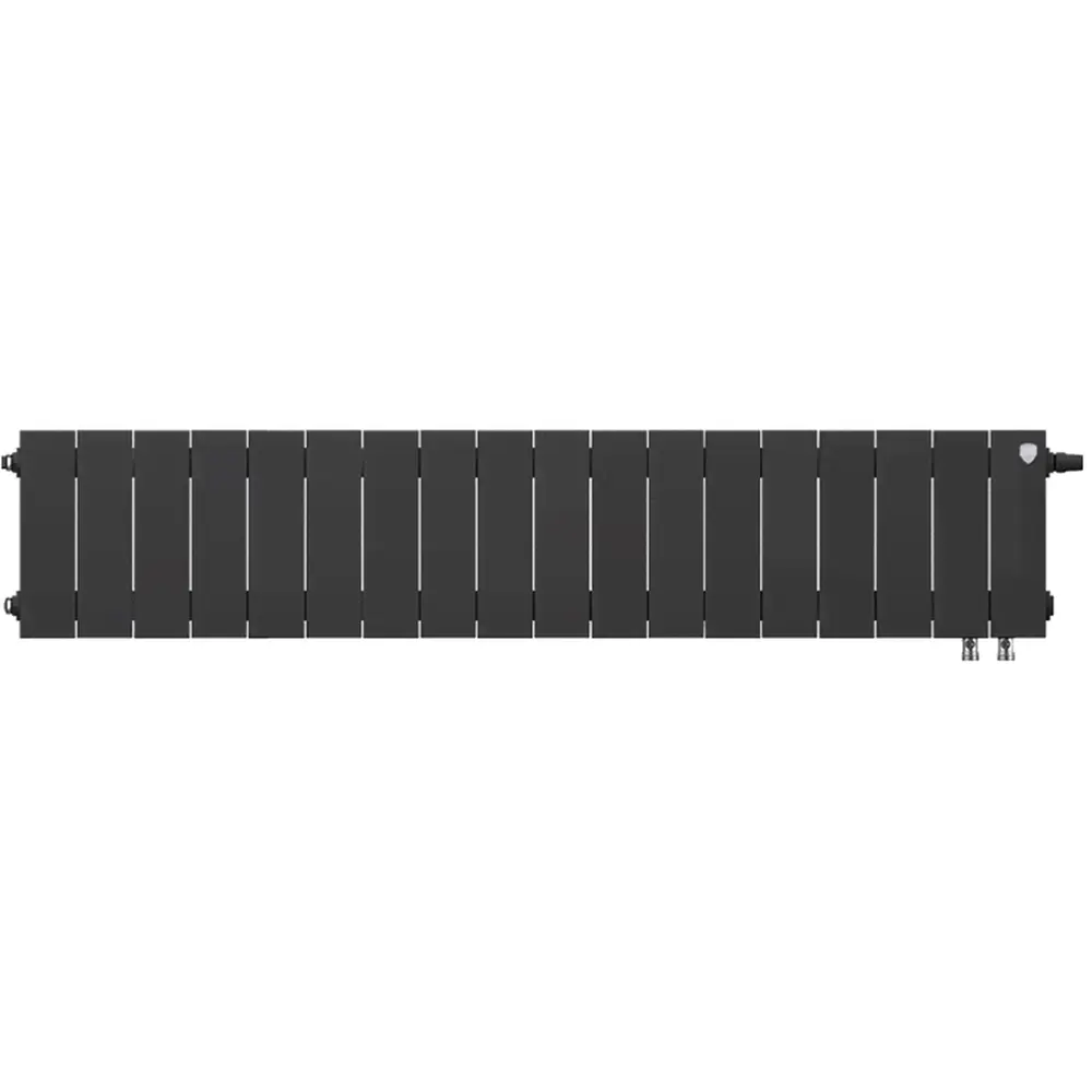 Радиатор секционный Royal Thermo Pianoforte VDR 200/100 18 секций нижнее правое подключение биметалл черный 86733741 STLM-2041651 