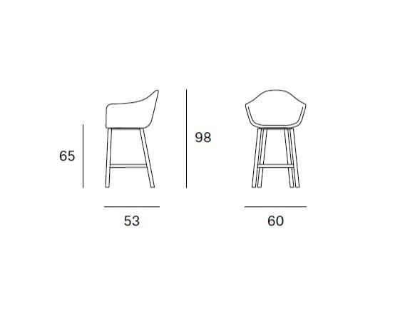 Высокий тканевый стул с подставкой для ног Blasco&Vila Nomad ARCH-00040540 - Вид №6