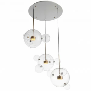Подвесной светильник белый с 3 плафонами ST Luce Bopone SL1133.203.03 ST LUCE ДИЗАЙНЕРСКИЕ, BOPONE 00-3890196 Белый