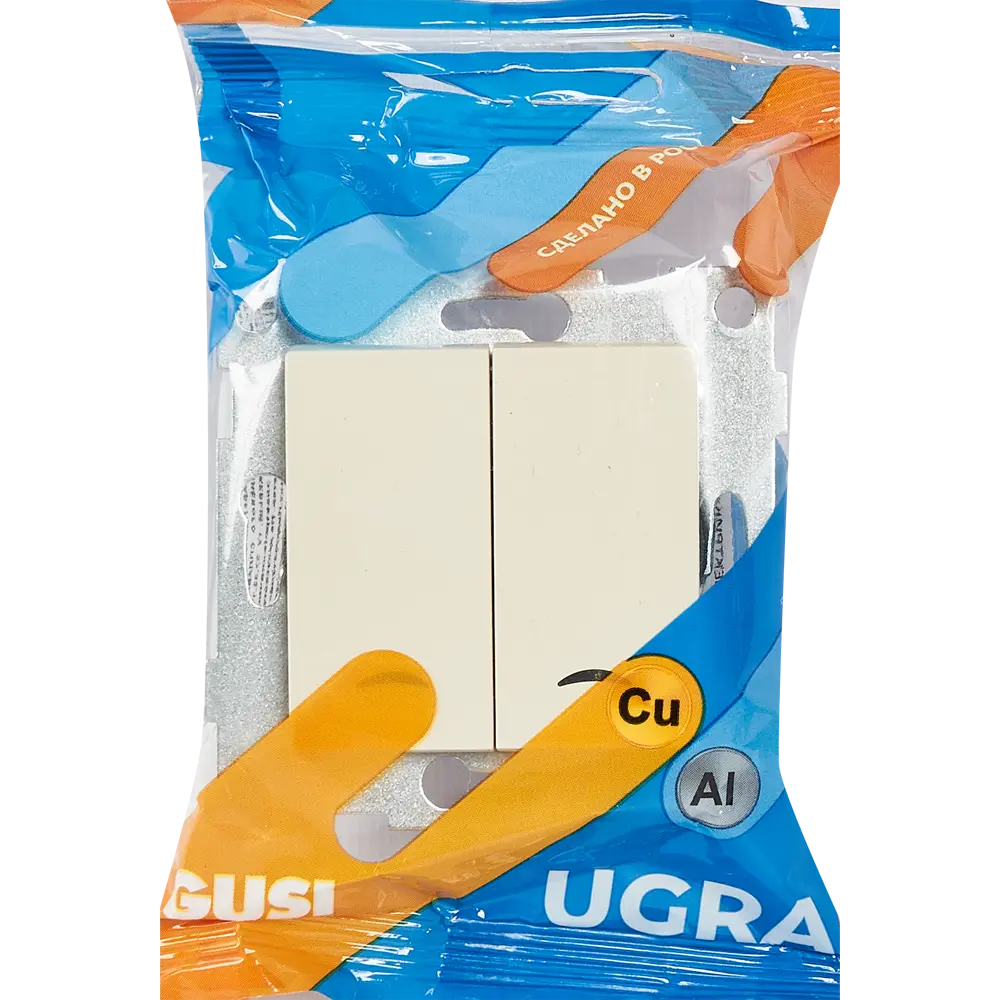 Выключатель GUSI Electric двухклавишный с подсветкой для скрытого монтажа 83864219 Ugra STLM-0045156 - Вид №3