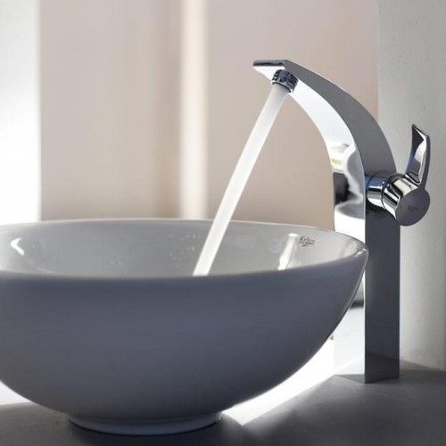 KCV141-KEF14700CH Накладная раковина на столешницу  прямоугольная Krausru 