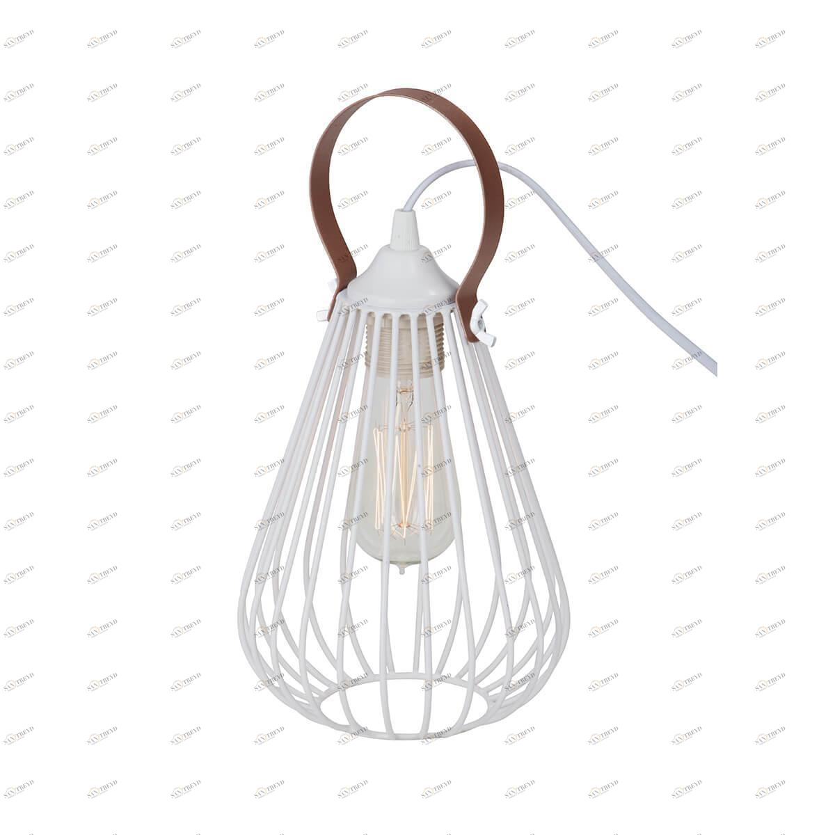 Настольная лампа-фонарь белая на ремне Vitaluce V4579-0/1L VITALUCE ИНТЕРЬЕРНЫЕ 328983 Белый 