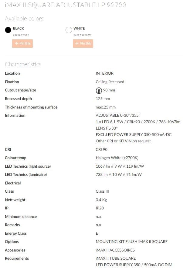 Квадратный светодиодный светильник Deltalight iMAX ARCH-00040447 - Вид №12