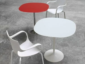 Sovet italia Высокий круглый стеклянный стол Flûte