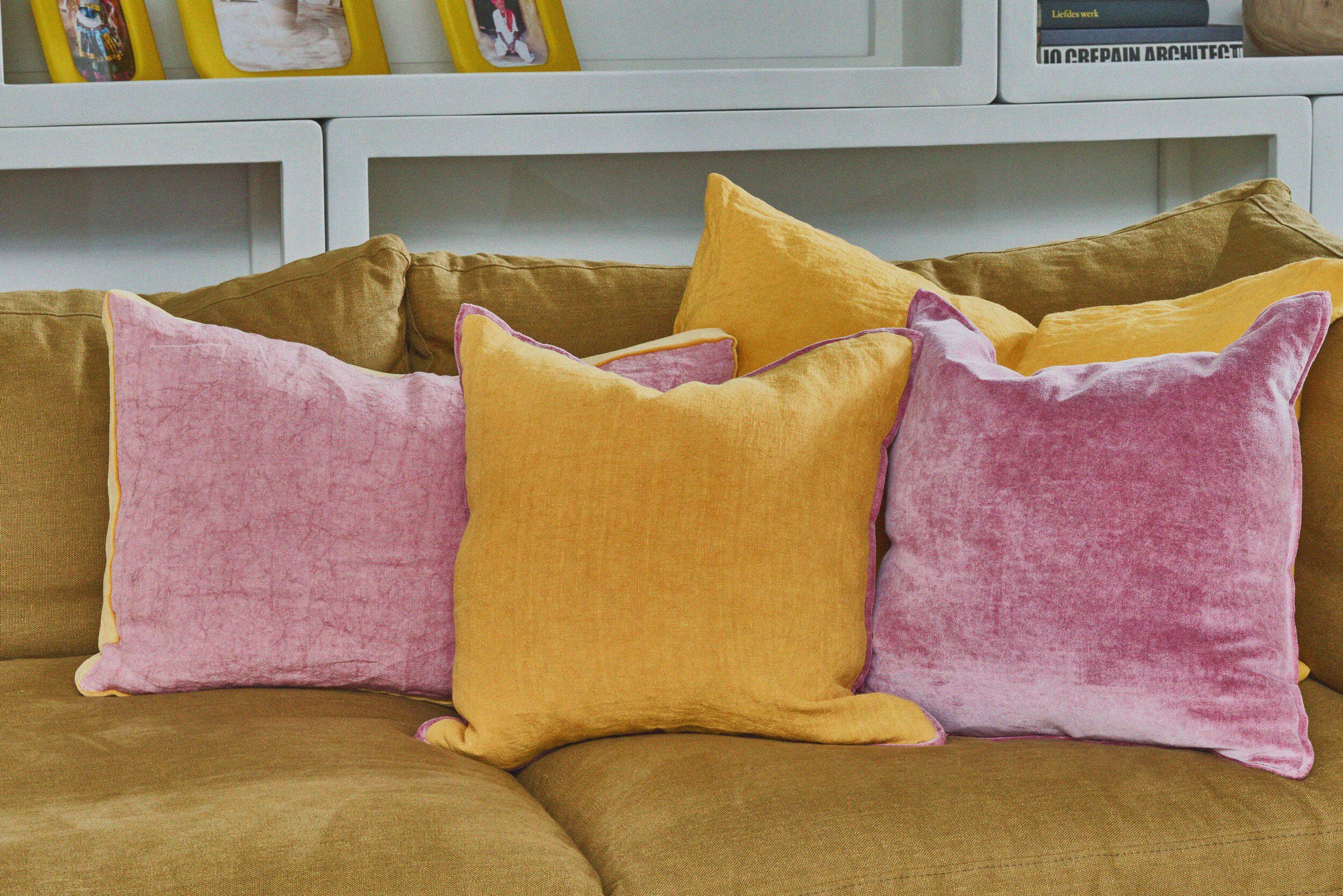 Прямоугольная однотонная льняная подушка POMAX BASICS ARCH-00153227 - Вид №24