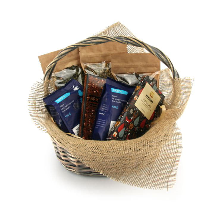 Подарочная корзина чай-кофе-шоколад Santreyd 9010