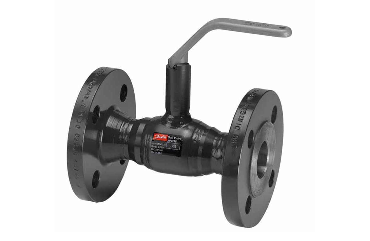 Danfoss JiP Premium FF фланцевый (фланцы на PN = 25 бар) с рукояткой JIP Premium FF Кран шар Ду20 Ру40 руч 065N0305G 