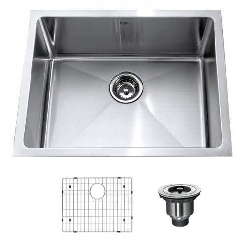 KHU101-23 Мойка кухонная прямоугольная Krausru  - Вид №4