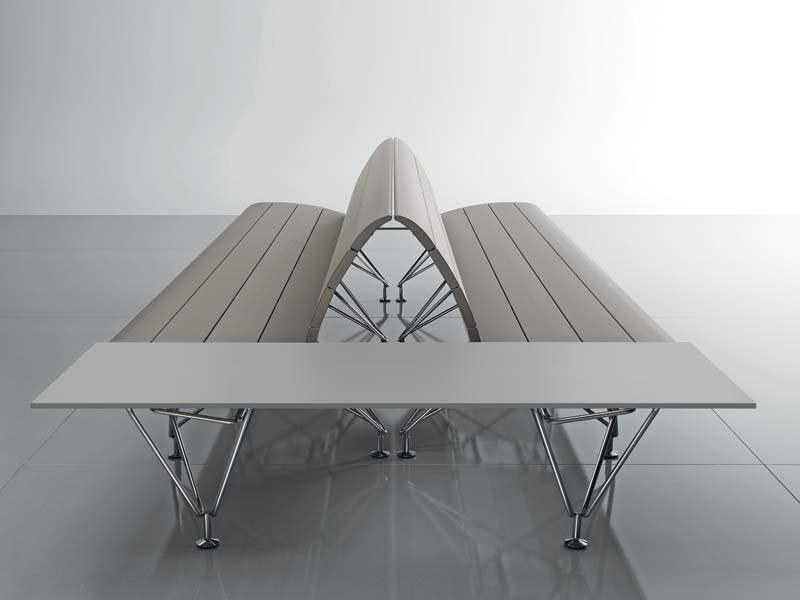 MASCAGNI Скамья из алюминия со спинкой Airport sun-id-1514509 - Вид №3