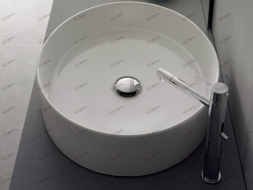 8030 Накладная раковина на столешницу  овальная Scarabeo Ceramiche Thin-Line