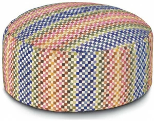 MissoniHome Пуф Pallina из жаккардового бархата в мелкую клетку Master moderno