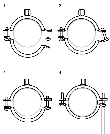 31085014 Крепление для труб  Bifix® G2 Хомуты (M8/10) (BUP1000) для стальных, медных, чугунных и пластиковых (многослойных) труб WALRAVEN  - Вид №2