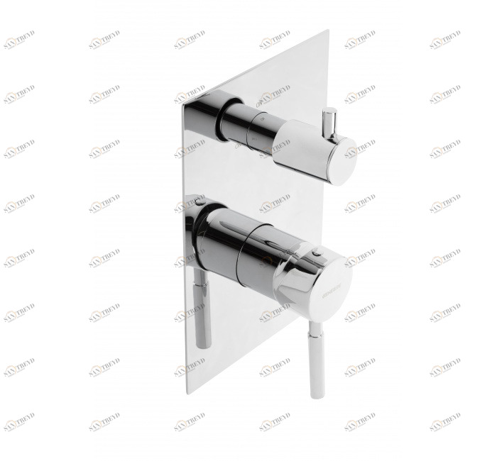 GENEBRE 65118 18 45 66 Встраиваемый однорычажный смеситель с керамическим переключателем на 3 направления 