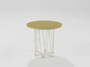 Barel Лакированный журнальный столик из МДФ и массивных железных стержней Sistema santiago