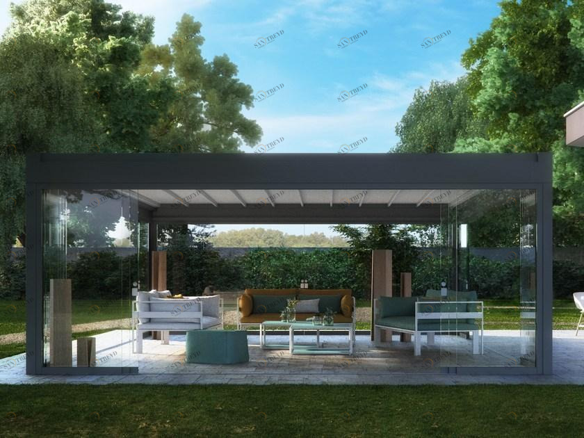 PRATIC F.lli ORIOLI Самонесущая моторизованная пергола со сдвижной крышкой Pergole sun-id-1354983