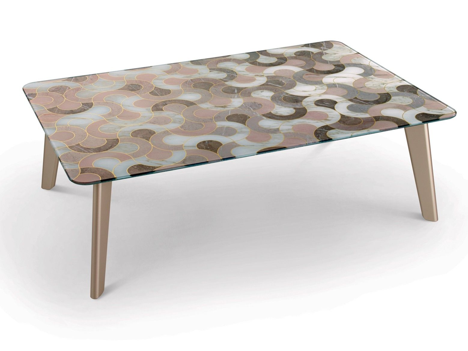 Прямоугольный стеклянный журнальный столик Sicis OWEN ARCH-00029371