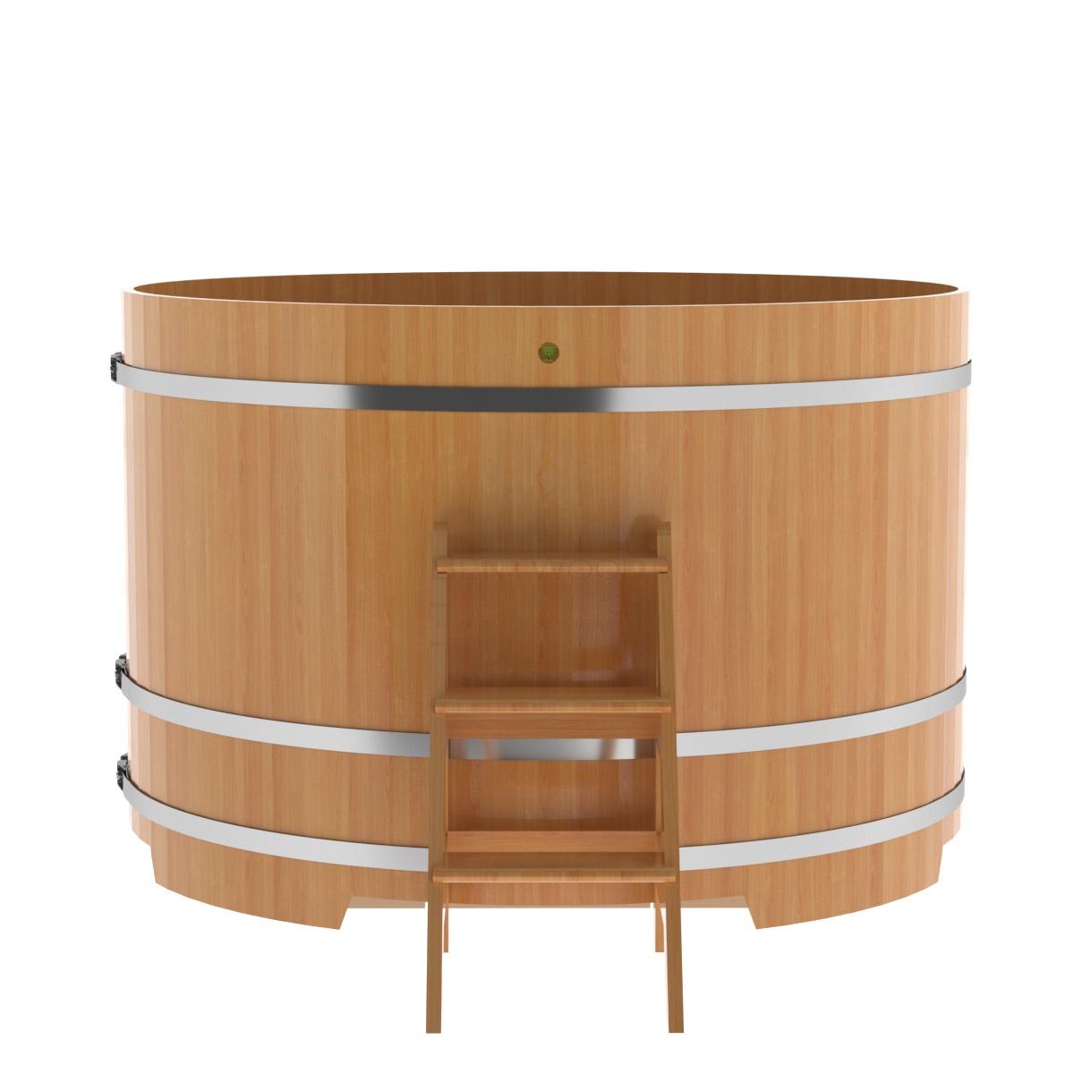 1216 Купель круглая из лиственницы d=1,80х1,2 натуральная премиум Alyarus  - Вид №3