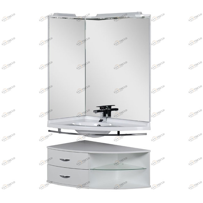 Комплект мебели Aquanet Корнер 89 L белый (открытый) 00161242