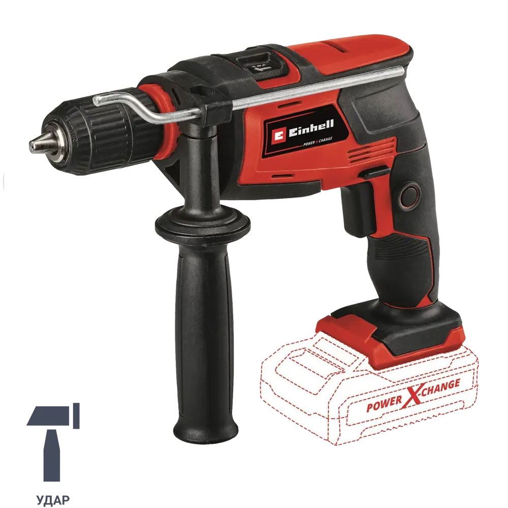 Дрель аккумуляторная ударная Einhell TC-ID 18 Li-Solo, 18 В Li-ion, без АКБ и ЗУ STLM-2133154