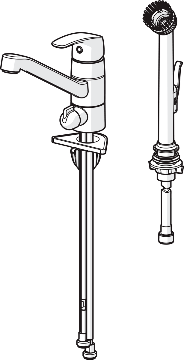 Oras 1027S Смеситель с краном для стиральной машины 1027S Safira Хром  - Вид №2