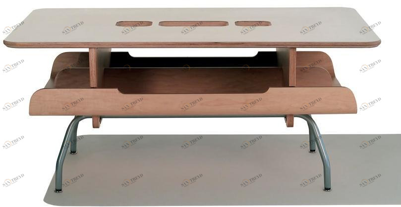 Herman Miller Прямоугольный деревянный журнальный столик с вещевым ящиком sun-id-1512108