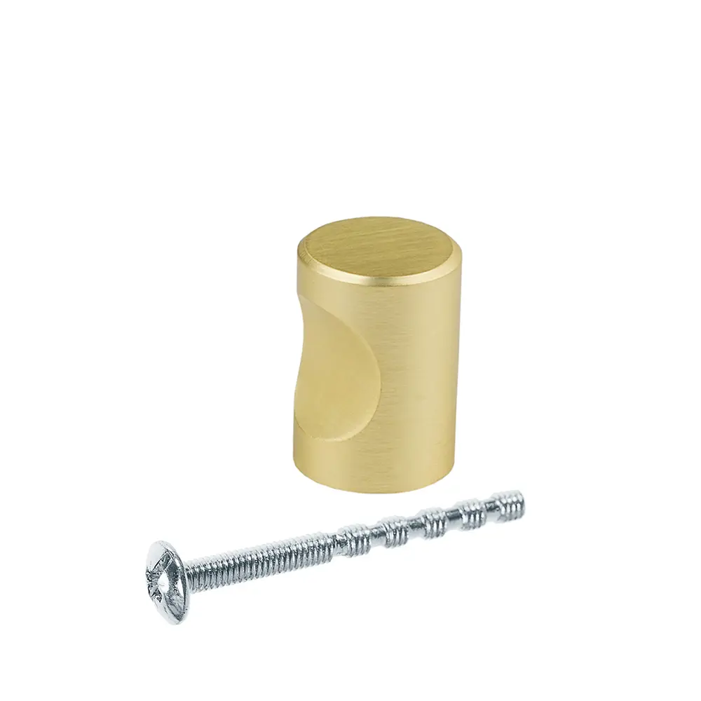 89314385 Ручка-кнопка мебельная Kerron 15x22 мм, цвет матовое золото STLM-1008557  - Вид №1