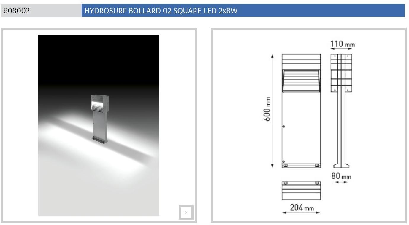 PUK Светодиодный столбик из литого алюминия Hydrosurf sun-id-1458302 - Вид №7