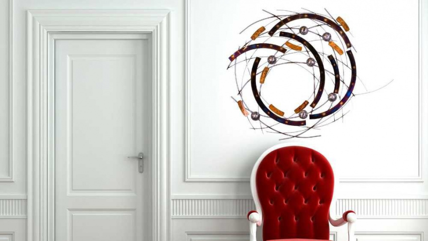 Панно для декорирования стен из металла tips planets EVENHOME ДИЗАЙНЕРСКИЕ 129715 Серебряный;оранжевый;фиолетовый  - Вид №2